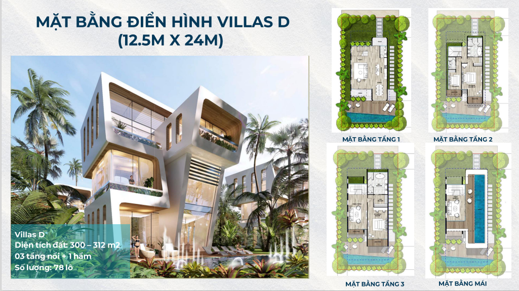 Mặt Bằng điển Hình Villas D Dự án Sunshine Metaland đà Nẵng