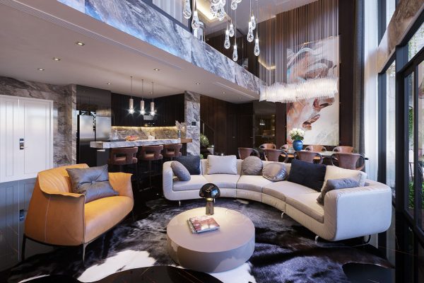 Phòng Khách Phong Cách Châu âu Dự án Sunshine Crystal River